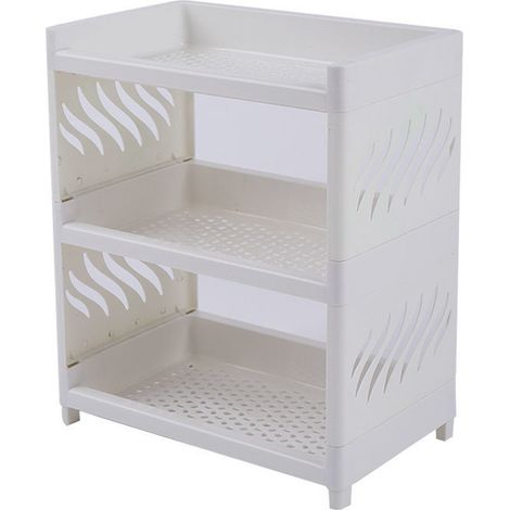Rack De Rangement Double Niveau - En Polypropylène PP - Pour Bureau Chambre Etudiant - Démontable Et Aéré - 1 Pièce (1/5)