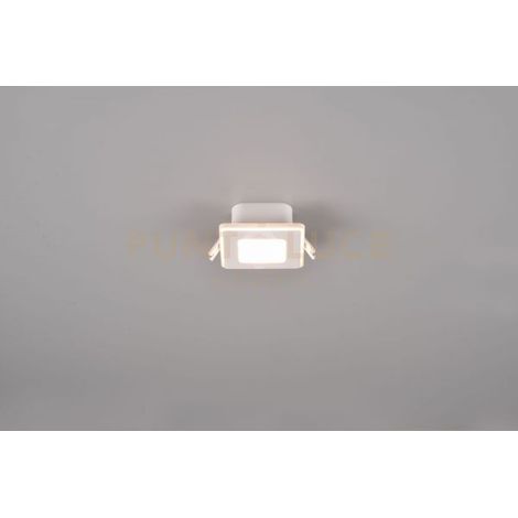 NIMBUS FARETTO DA INCASSO LED 5W 450lm, 3000K QUADRATO BORDO BIANCO ACCENSIONI SEPARATE 8,5CM X 8,5CM