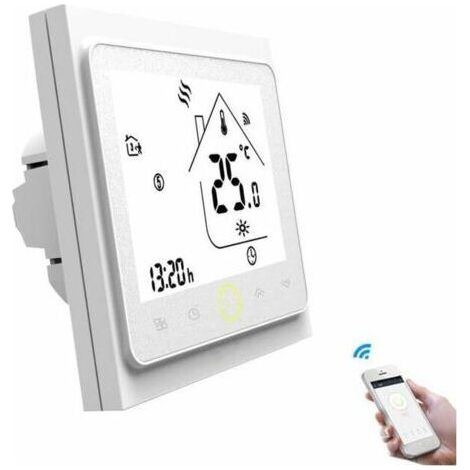 Thermostat WiFi pour Chaudière à Gaz/Eau,pour Chauffe-Eau à gaz Programmable Compatible avec l'application Smart Life/Tuya et Les systèmes Alexa et Google Home (Blanc) (1/4)