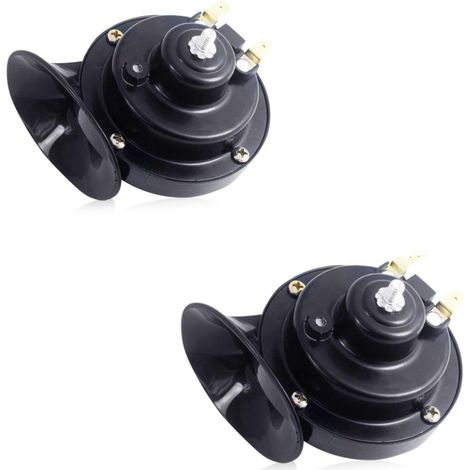 Clacson per motocicletta da 12 V, clacson a forma di chiocciola, clacson per treno super rumoroso, clacson per auto impermeabile, clacson universale per auto, clacson universale per auto da 12 V, 2 pe
