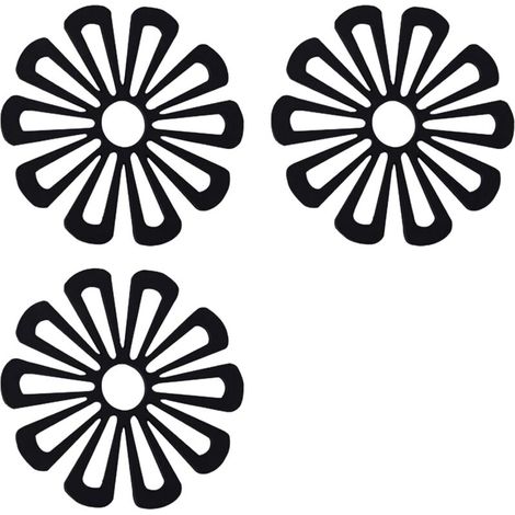 3 pièces Dessous de Plat en Silicone Multi-usages en Forme,Dessous de Plat Silicone,Tapis de Table pour Salle à Manger,Tapi Antidérapant Noir Résistant à la Chaleur (1/4)