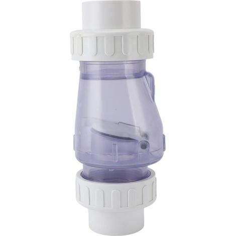 Jeffergarden Clapet anti-retour transparent de 5 cm (2 pouces) pour piscine - Accessoire de rechange - Empêche le refoulement (1/5)