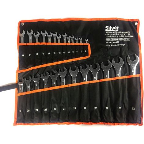 Kombinationsratschen-Set 25-teilig 6-32 mm flaches Etui