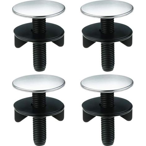 Lot de 4 couvercles de trou d'évier de cuisine, couvercle de trou de robinet d'évier, bouchon en métal, bouchon de plaque, pour cuisine et salle de bain (acier inoxydable, 4,5 cm de diamètre)