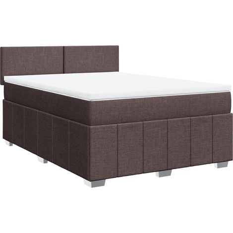 Maison Exclusive - Boxspringbett mit Matratze Dunkelbraun 140x200