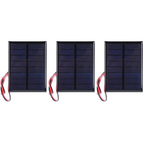 3 panneaux solaires polycristallins DC4V 150mA, module cellulaire de puissance avec câble de 30cm (1/5)