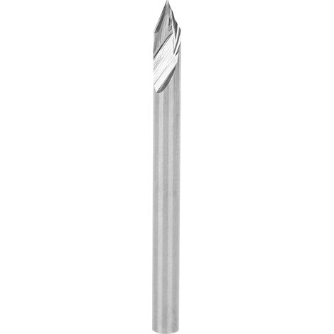 Fraise à graver 3,175 mm pour bois - Outil de coupe à pointe conique 45° x 0,2 x 40L - Fraise de défonçage pour menuiserie - Lot de 1 (1/5)
