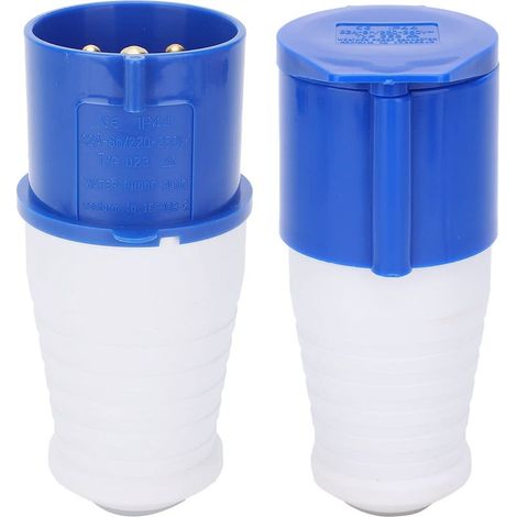 Industrie-Netzteil-Set 32A, CEE-Stecker und -Anschluss, Industrie-Buchse und Industrie-Stecker, 3-polig, einphasig, explosionsgeschützt, wasserdicht, 32A, 220–250V (1/5)