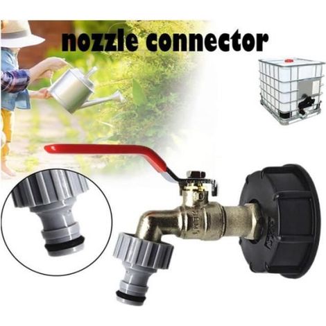 Robinet Cuve - Robinet Récupérateur Eau De Pluie En Laiton - Pour Réservoir IBC - Filetage S60x6 - 1/2 Pouces - 1 Pièce (1/4)