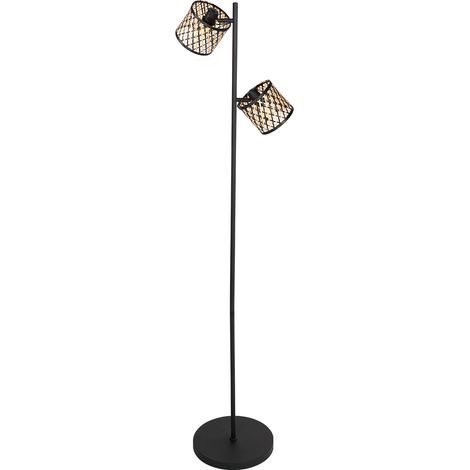 Mexlite - lampadaire - Sumba - naturel noir - bambou métal -