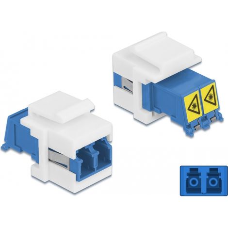 Delock MÃ³dulo Keystone LC Duplex hembra a LC Duplex hembra con interruptor de protecciÃ³n lÃ¡ser en el interior