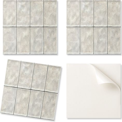 Juego de baldosas de PVC con dise帽o para sal贸n, autoadhesivas, verticales, 3D, 20x20x20 cm.