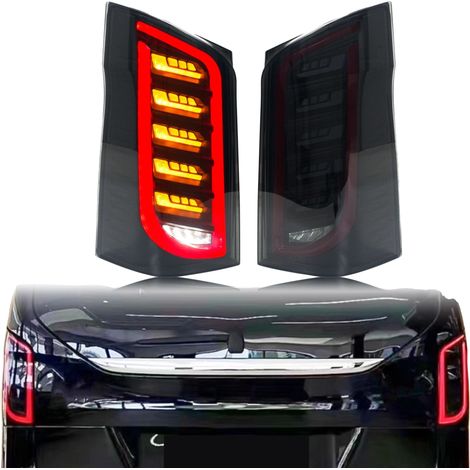 Ensemble de Feux Arrières LED, Plastique ABS, Tension de 12V, Puissance de 35 Watts, Clignotant Séquentiel, Compatibilité pour Vito W447 2016-2023