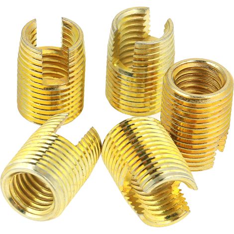 50 Pièces Inserts Filetés Autotaraudeurs Laiton Outil de Réparation Filetage Complet (1/5)