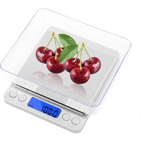Hochpräzise LCD-Waage 3000 g/0,1 g, digitale Küchenwaage, elektronische Waage