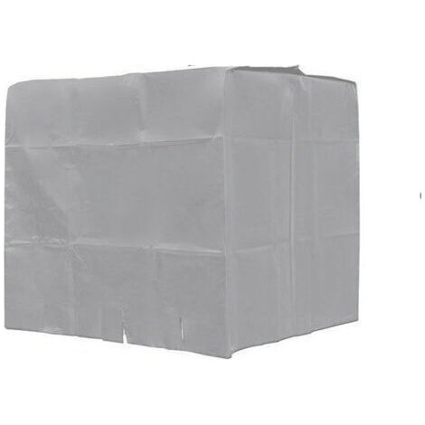 Ahlsen Bâche de réservoir d'eau, Bâche Couverture Réservoir IBC pour Cuve 1000L, Capôt de Protection Container Citerne Eau, Anti-poussière Anti-UV Anti-Pluie, 120x100x116cm (argent) (1/2)