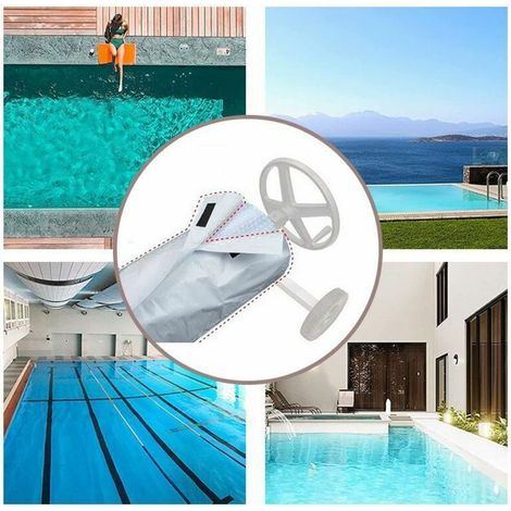 Bâche de piscine en tissu imperméable 490x96cm – Protection anti-UV, pluie et poussière – Fixation autocollante durable (1/4)