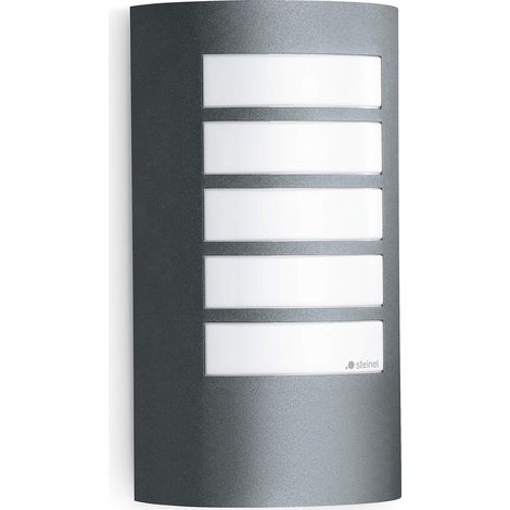Steinel Lampada da Esterno L 12, Illuminazione esterna da Parete Senza Sensore, Ingresso casa, E27, Antracite (1/3)