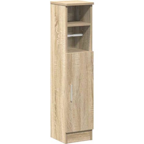 Meuble de salle de bain avec porte-rouleau chêne sonoma