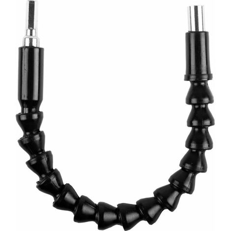 Rallonge flexible pour tournevis et perceuse, idéale pour les travaux de mécanique et de maintenance en général, 290 mm, noire-AquaForge (1/5)
