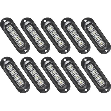 Lntyq 10X LED Feux de Marquage Latéral 12 / 24V Feux De Gabarit LED Remorque Lampe Latérale Avertissement Lumière pour Camion RV Caravan (Blanc) (1/5)