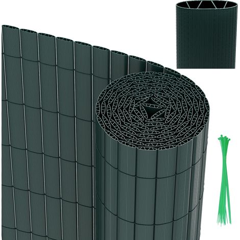Jiubiaz PVC Sichtschutzmatte Balkon – Stabiler Wind- & Sichtschutz für Garten, Terrasse & Zaun Grün 180x800cm
