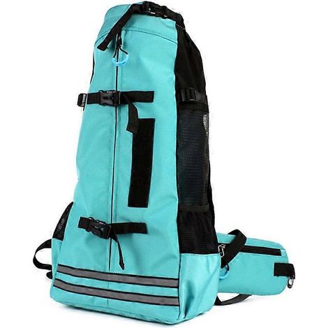 Sac de transport extérieur pour chien, sac à dos réglable pour petit chien, vert L, confortable et léger pour voyage. (1/4)