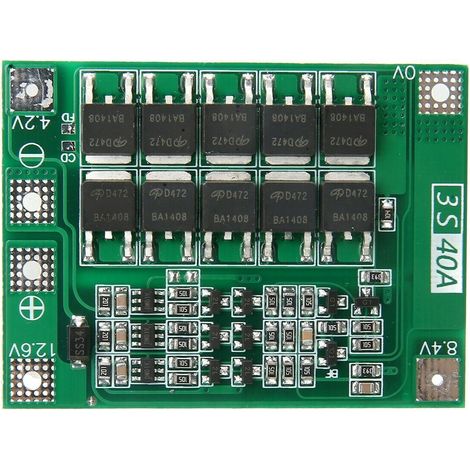 3s 40a Versión Mejorada De Placa De Proteccion Pcb Para Batería De Litio (1/5)