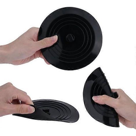 Bouchon d'évier universel – Bouchon de vidange en acier inoxydable, pour évier de cuisine et baignoire de salle de bain, joint en silicone étanche, compatible avec la plupart des canalisations (1/4)