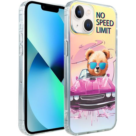Coque iPhone 13 Ibiza California Sunset avec MagSafe, couleur changeante, voiture rose (1/5)