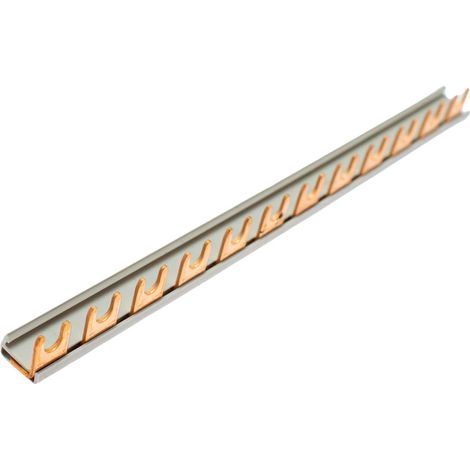 Barra colectora de peine de horquilla horizontal Hager 1P 10mm2 12M KDN163A (1/4)