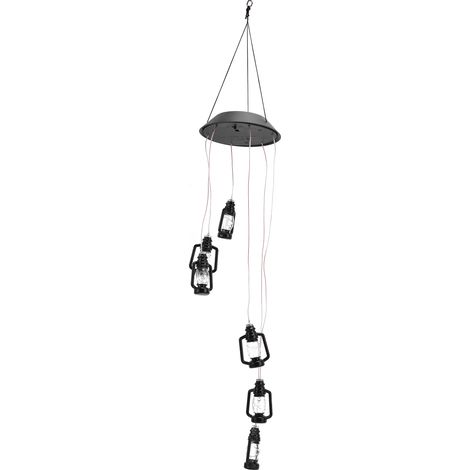 Lampe carillon solaire à pétrole avec 6 LED, étanche et colorée. (1/5)