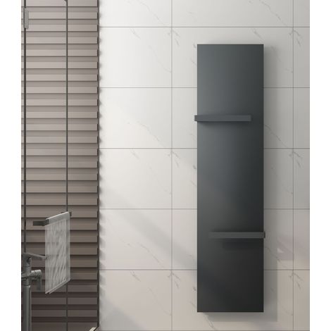 Badheizkörper LIANO in 140 x 45 cm (Mittelanschluss, grau) (1/4)