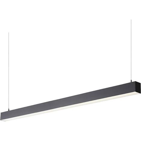 Lámpara colgante SERK LUMILED, 40W, 120cm, superficie/suspendido, negro, Blanco neutro