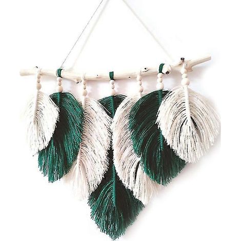 Studio Clothing Home Photography Props Gift Boho Decoration Macrame Leaf Feather Wall Tapestry Head (1/5)