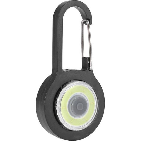 Leichte LED-Sicherheitsleuchte für nächtliche Spaziergänge, Läufe und Radtouren, mit Karabinerhaken, schwarz (1/4)