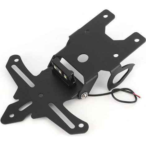Support de plaque d'immatriculation avec éclairage LED intégré et fixation sur garde-boue arrière pour moto YAMAHA XSSR155 2019-2021 (1/5)