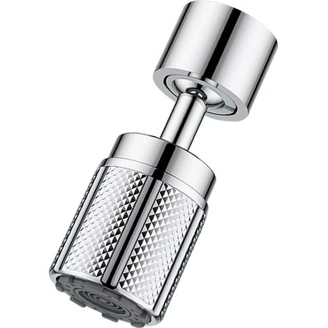 Embout Robinet Cuisine Chromé 360°, Economiseur d'eau pour robinet à 3 modes de pulvérisation, 6 adaptateurs pour robinets avec filetages de taille M20, M22, M24, G1/2, F20, F22, F24 (1/5)