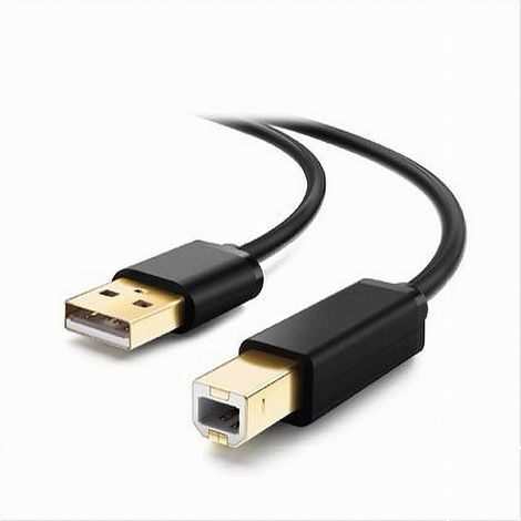 TRADE SHOP - Cavo F-bm12 Cavetto Per Stampante Bm2.0 Usb Da 5 Mt Compatibile Notebook Desktop - (1/3)