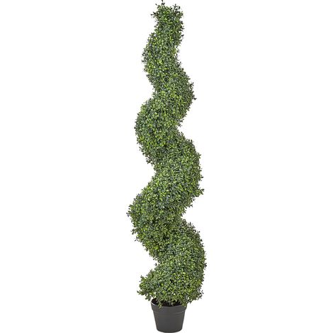 Planta artificial en maceta uso interior exterior decoración de plástico maceta negra 158 cm Spiral Tree