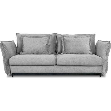 Canapé Tissu Droit Convertible Gris clair Verduro - 3 Places (1/5)