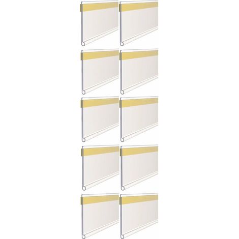 10x porte étiquette adhésif autocollant 50x38mm prix étagère rail rangement support rayonnage plastique (1/2)