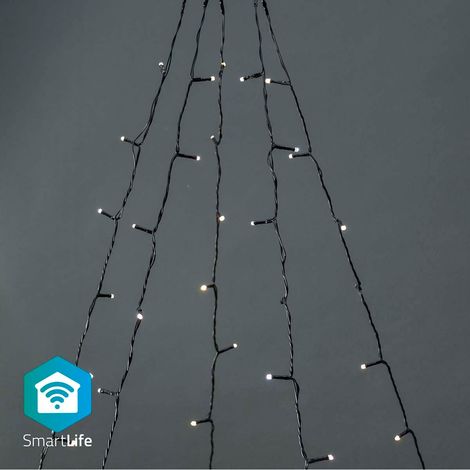 NEDIS SMARTLIFE - LED DÉCORATIVE - ARBRE - BLANC CHAUD - 200 LED'S - EXTÉRIEUR - MOTIFS DE MOUVEMENT - 5 X 4M - ANDROID/IOS (1/5)