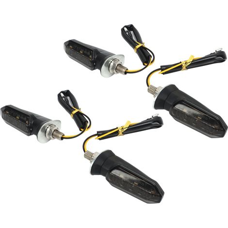 Lot de 4 clignotants LED mini pour moto, avant et arrière, étanches et universels, pour scooter de plage, 12 V (1/5)