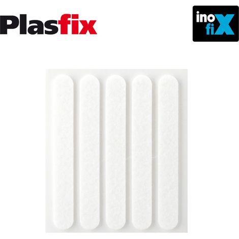 Pack de 5 feutres adhésifs synthétiques blancs 95x12mm Plasfix INOFIX (1/2)