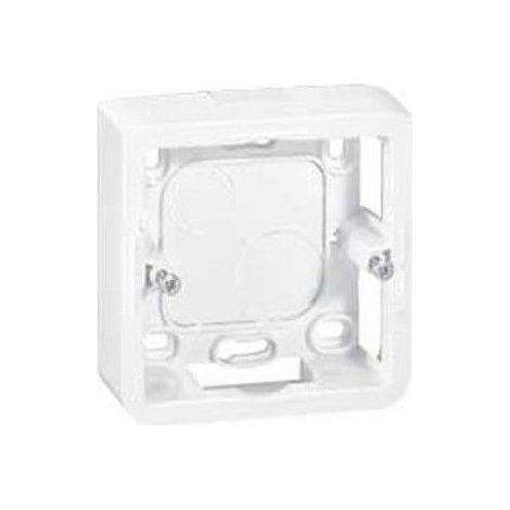 Quadratische Aufputzdose „Mosaic“ für zwei IP20/IK02-Module 83x83x40mm aus weißem Thermoplast LEGRAND 08028