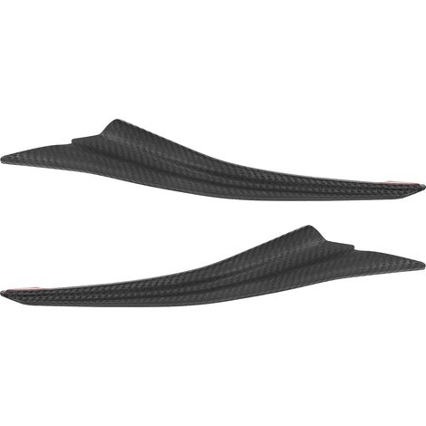 2 ailerons de pare-chocs en fibre de carbone, style spoiler en caoutchouc, pièces de carrosserie universelles pour modification de voiture (1/5)