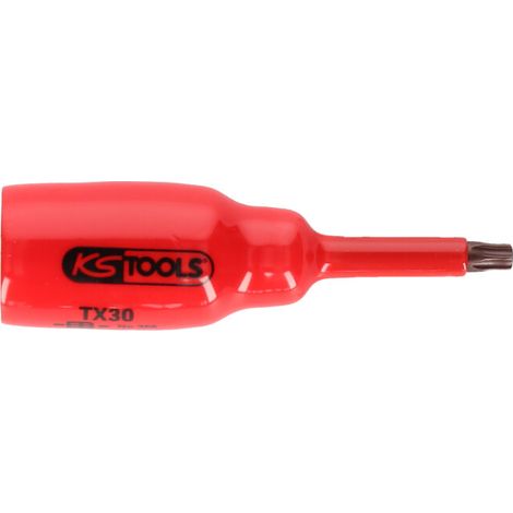 KS Tools Douille à embout 1/2" avec isolation de protection pour vis Torx, T40, court (1/2)