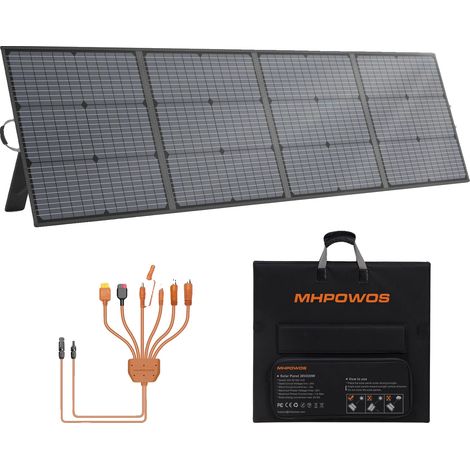 Panneau Solaire, Puissance de Crête de 220W, Tension de 20V, Sortie de Courant de 11A, Étanche IP67, Support Réglable à Angle (1/5)