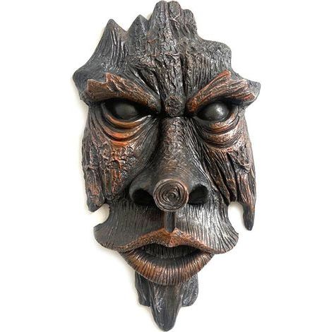 Sculpture visage d'arbre – art cour – décoration jardin